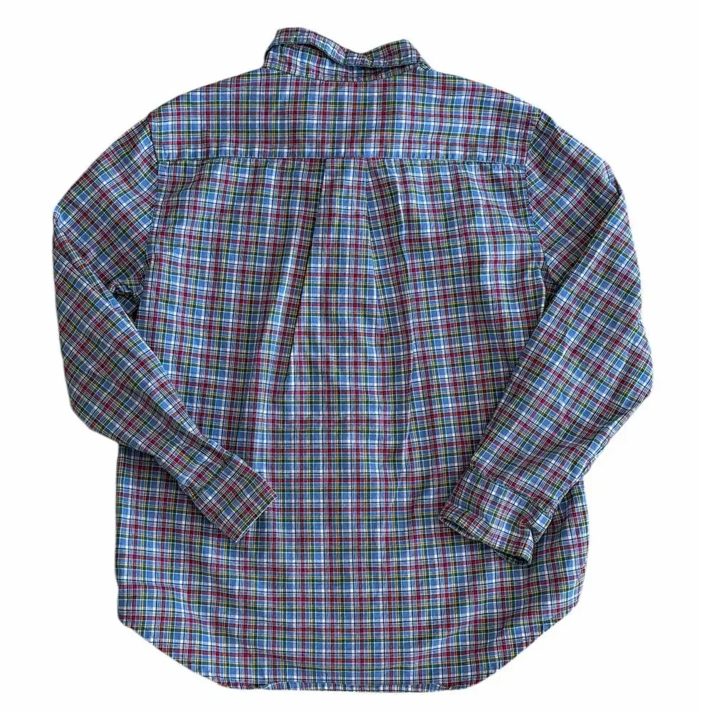 RALPH LAUREN Boys Long Sleeve Plaid Button Down Size 6